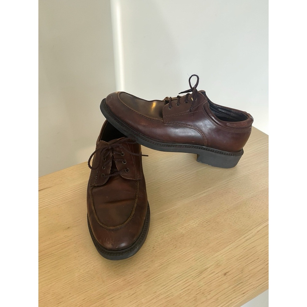 Vintage 90's Bass New York Men's Size‎ 9 Brown Leather Dress Shoes Italy Made